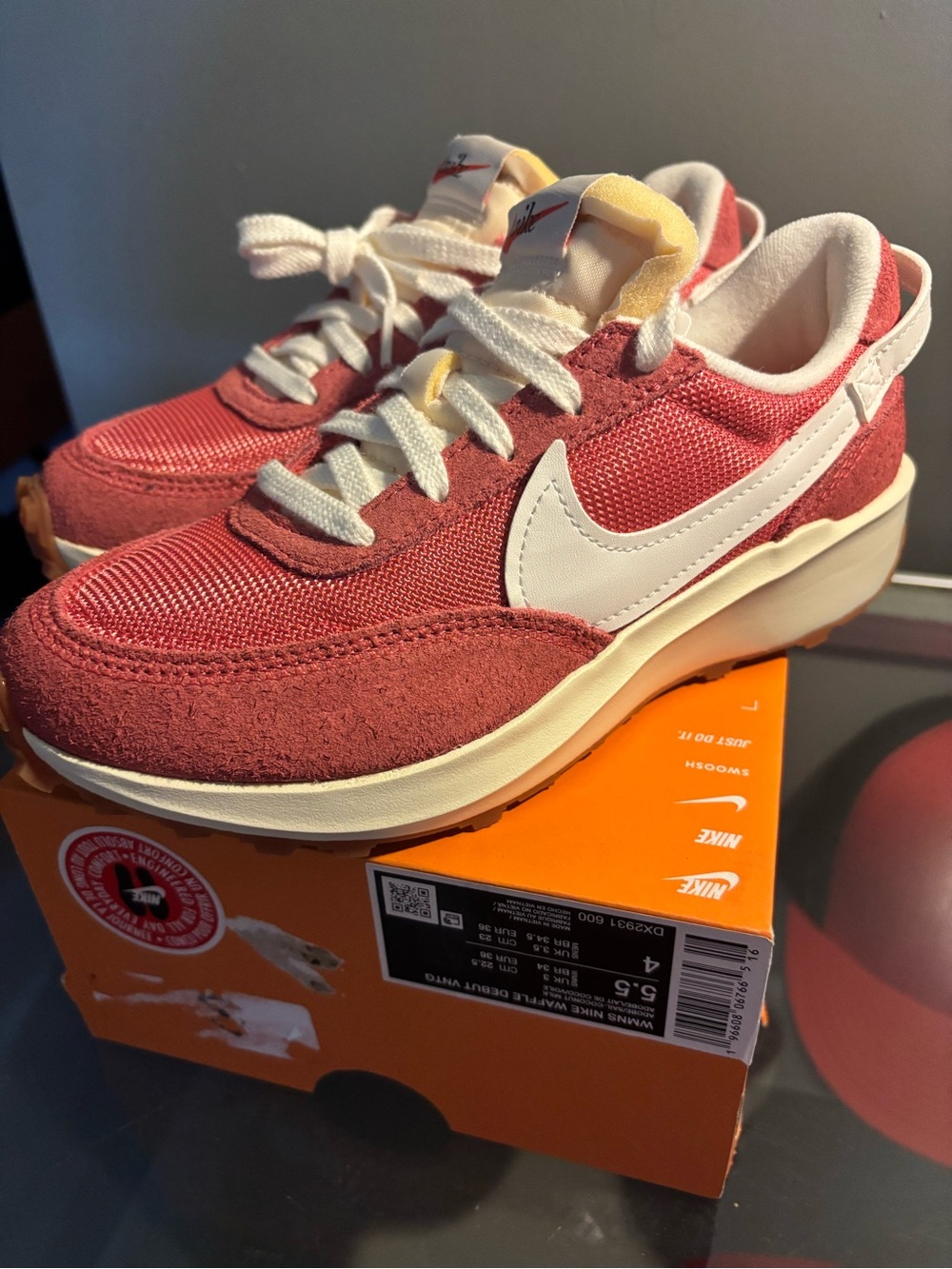 Nike Rose and White Waffle Debut VNTG